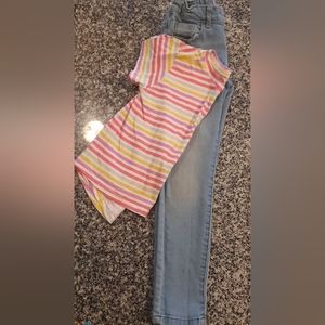 Wonder nation skinny Jean and limited too shrit set